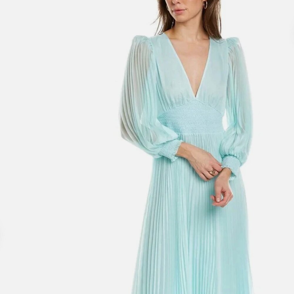 ALICE+OLIVIA SION PLEATED MINI DRESS